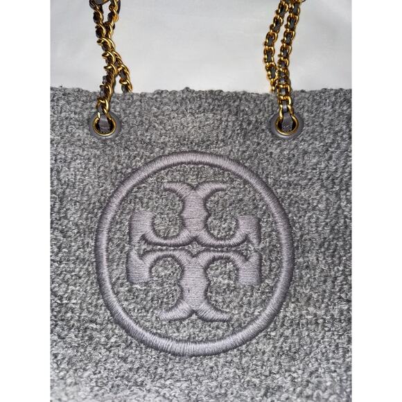 Tory Burch Mini Tote Gray Boucle Chain RARE Limited Edition - Picture 15 of 15